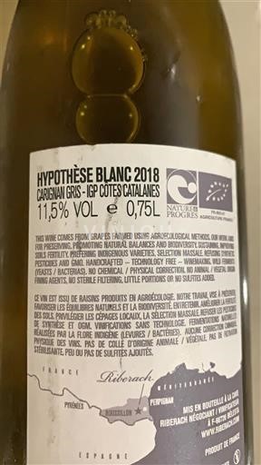 Languedoc ja Roussillon Katalonianrinteet Riberach Hypothèse Blanc 2018
