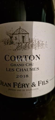 Bourgogne Corton Grand Cru Jean Féry & Fils Les Chaumes 2018