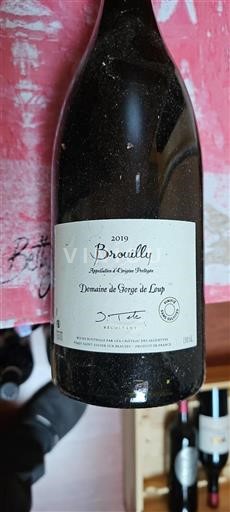 Beaujolais Brouilly Domaine Gorge de Loup 2019