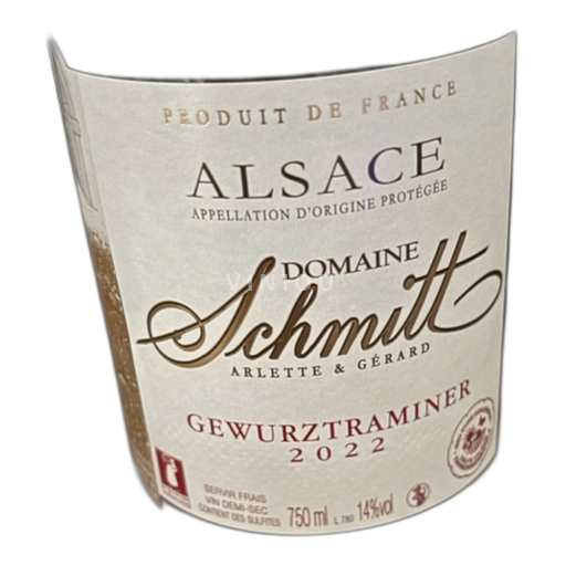 Alsace Schmitt Gewurztraminer 2022