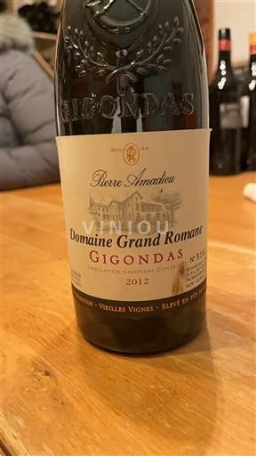 Rhônedalen Gigondas Pierre Amadieu Domaine Grand Romane 2012