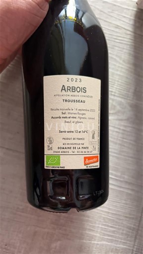 Jura Arbois Domaine La Pinte Trousseau 2023