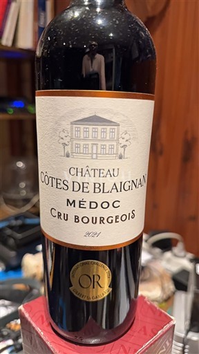 Bordeaux Médoc Cru Bourgeois Château Côtes de Blaignan 2021