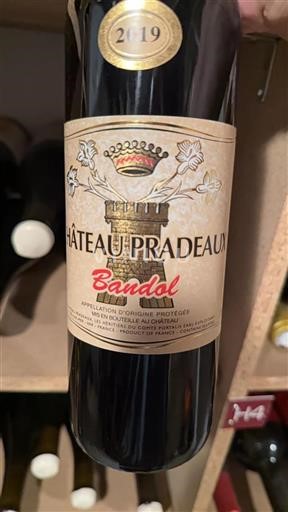 Vin Rouge sec Château Pradeaux 2019 France Provence Bandol AOC