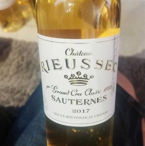 Vin Sauternes Château Rieussec - 2017 - Avis, conseil