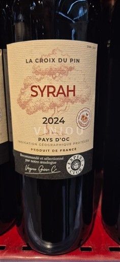 Languedoc in Roussillon Pays d'Oc La Croix du Pin Syrah 2024