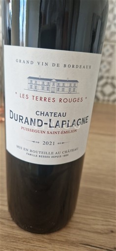 Bordeaux Puisseguin-saint-émilion Château Durand-Laplagne Les Terres Rouges 2021