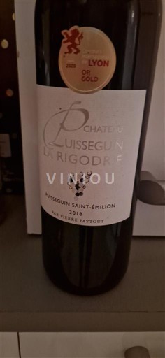 Bordeaux Puisseguin-saint-émilion Château Puisseguin La Rigodrie 2020