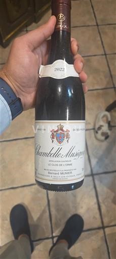 Bourgogne Chambolle-Musigny Bernard Munier Le Clos de l'Orme 2022