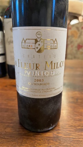Bordeaux Pauillac La Fleur Milon 2003