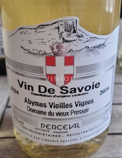 Savoie và Bugey Abymes Domaine Vieux Pressoir Abymes Vieilles Vignes 2024