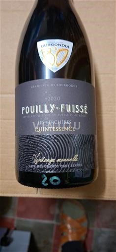 Burgundsko Pouilly-fuissé Les Grands Crus Blancs Les Verchères Quintessence 2020