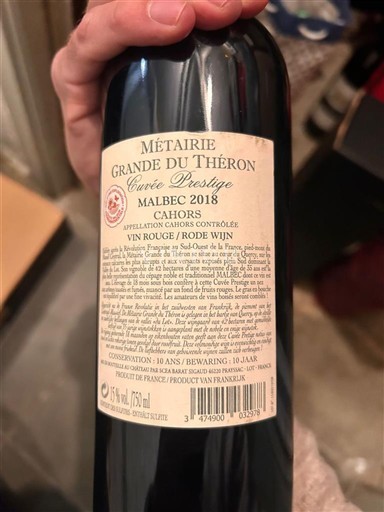 Sydväst Cahors Métairie Grande du Théron Prestige 2018