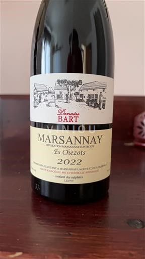 Bourgondië Marsannay Domaine Bart Es Chézots 2022