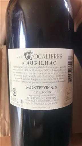 Languedoc Ikke specificeret Domaine d'Aupilhac Les Cocalières 2019