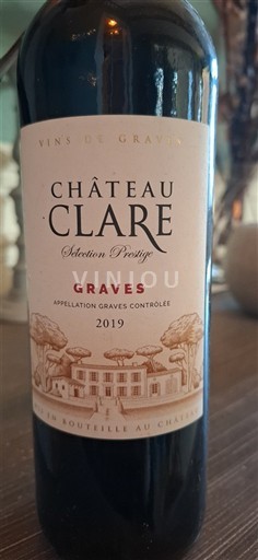 Bordeaux Graves Château Clare Sélection Prestige 2019