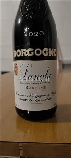 Piemonte Langhe Borgogno Bartomé 2020
