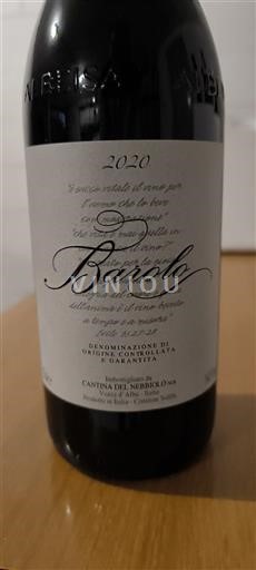 Piemonte Barolo Cantina dei Nebbiolo 2020