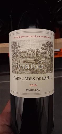 Bordeaux Pauillac Château Lafite Rothschild Carruades de Lafite 2018
