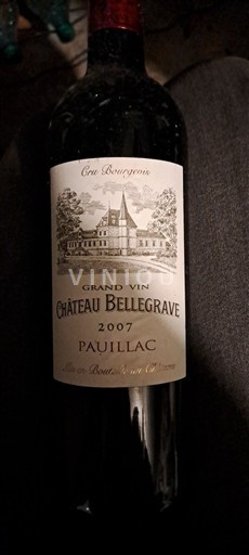 Bordeaux Pauillac BELLES GRAVES 2007