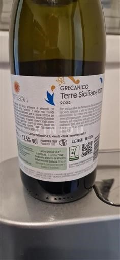 Sicílie Nespecifikováno Settesoli GrecAnico 2022