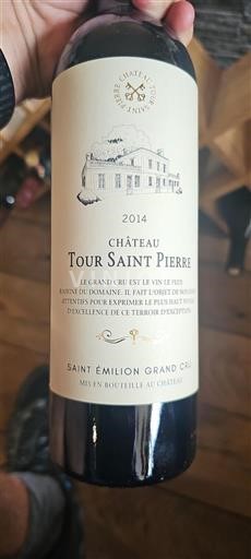 Bordeaux Saint-Émilion Château Tour Saint Pierre 2014