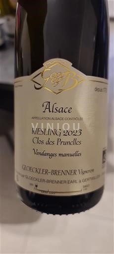 Alsace Gloeckler-Brenner Clos des Prunelles 2023