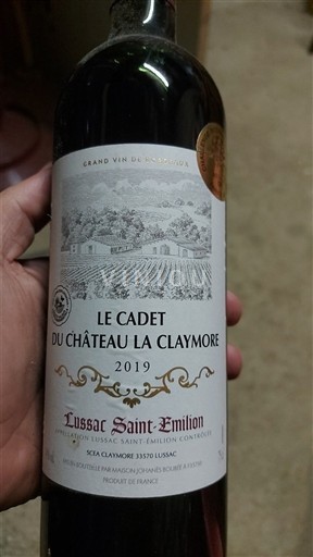 Bordeaux Lussac-saint-émilion Château La Claymore Le Cadet 2019