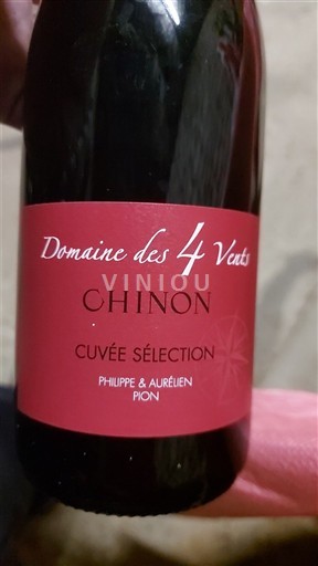 Loiren laakso Chinon Domaine Des 4 Vents Sélection Ei vuosikertaa