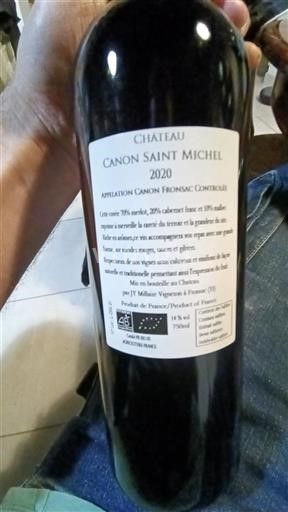 Bordeaux Canon-Fronsac Château Canon Saint Michel 2020