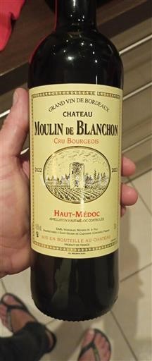 Bordeaux Haut-Médoc Cru Bourgeois Château Moulin de Blanchon 2022