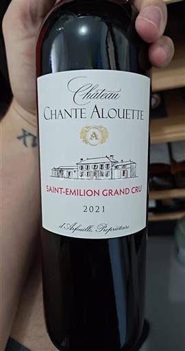Burdeos Saint-Émilion Gran Cru Grand Cru Château Chante Alouette 2021