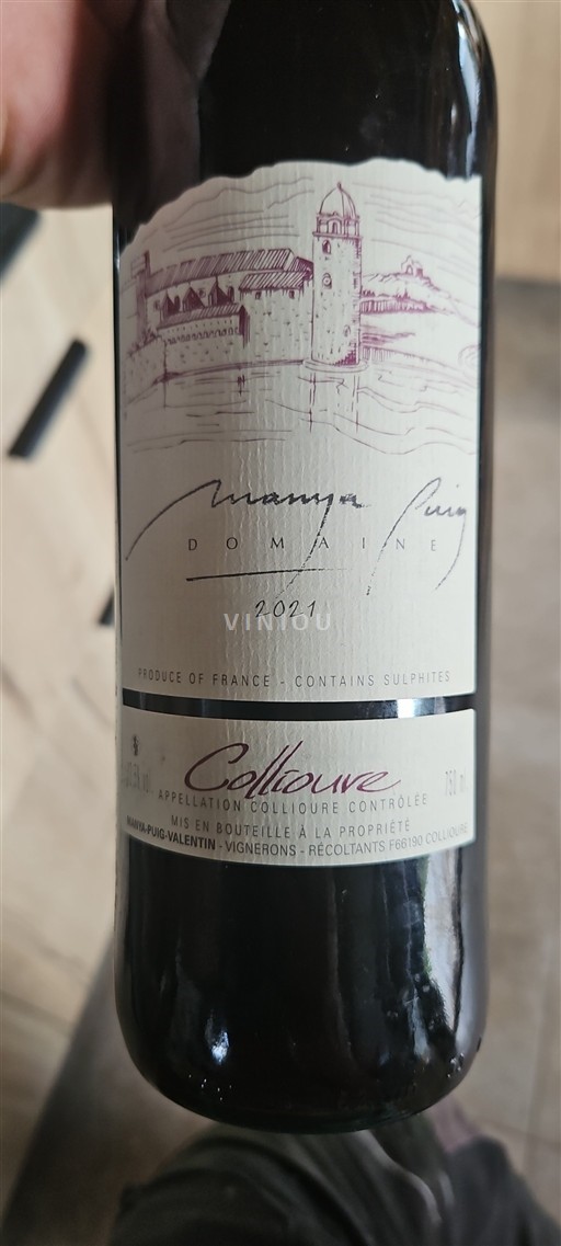 Roussillon Collioure Domaine Manya Puig 2021