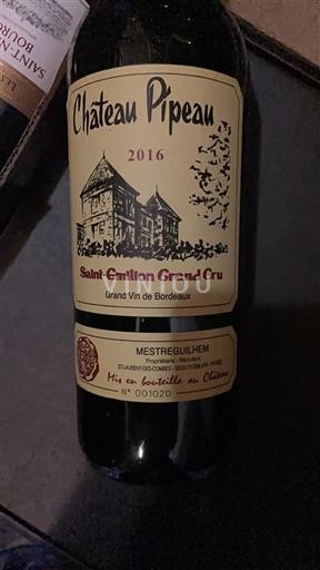 Burdeos Saint-Émilion Gran Cru Pipeau 2016