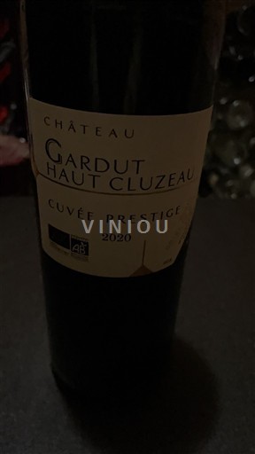 Bordeaux Blaye-Côtes-de-Bordeaux Château Gardut Haut Cluzeau Prestige 2020