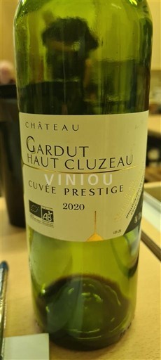 Bordeaux Blaye-Côtes-de-Bordeaux Château Gardut Haut Cluzeau Prestige 2020