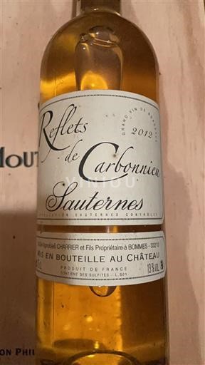 Bordeaux Sauternes Château CARBONNIEUX Reflets de Carbonnieux 2012