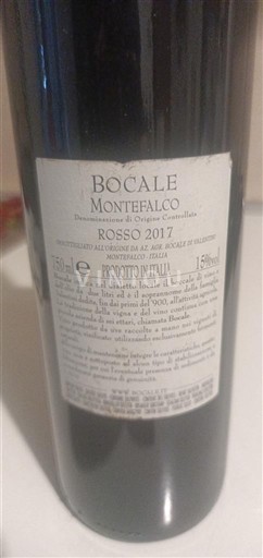 Umbria Montefalco Bocale Rosso 2017
