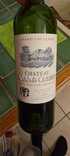 Burdeos Saint-Émilion Gran Cru Grand Cru Classé Grand Corbin 2021
