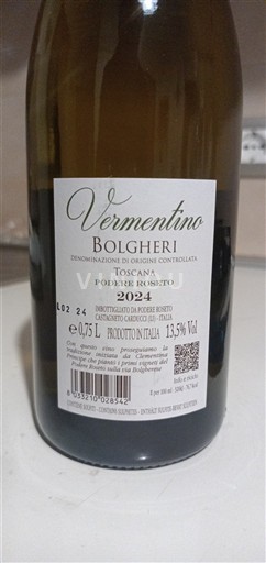 Toscana Bolgheri Podere Rossetto Vermentino 2024