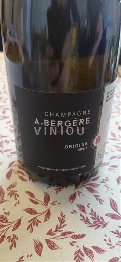 Vera e gazuar Blanc brut Origine A. Bergère 2023 Francë Shampanjë AOC