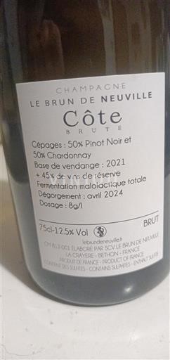 Champagne Sâm-panh Le Brun de Neuville Côte Brut 2021