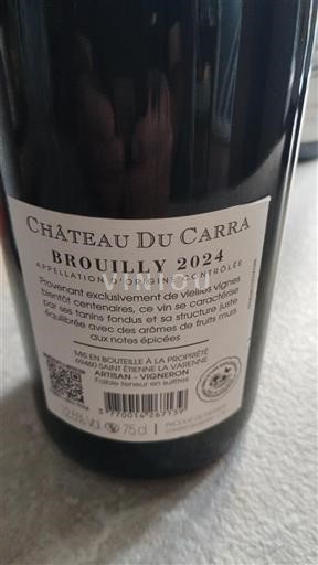 Beaujolais Brouilly Château Carra 2024