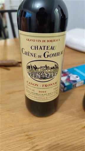 Bordeaux Canon-Fronsac Chêne de Gombeau 2022