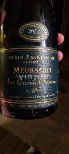 Borgoña Meursault Alain Patriarche Les Grands Charrons 2024