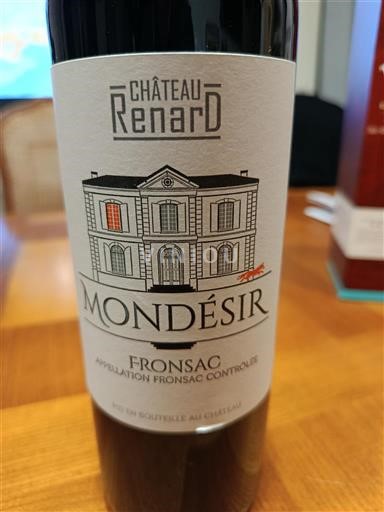 Bordeaux Fronsac Château Renard Mondésir 2019