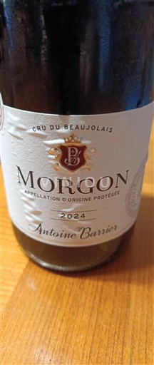 Beaujolais Morgon Antoine Barrier Cru du beaujolais 2024