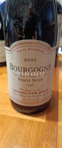 Burgundy Domaine J & M Simon Pinot Noir 2000