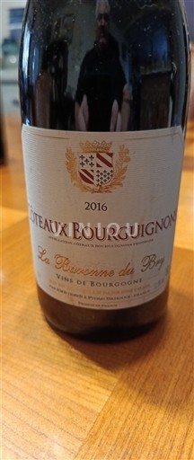 Bourgogne Bourgognebackar La baronne du Bry 2016