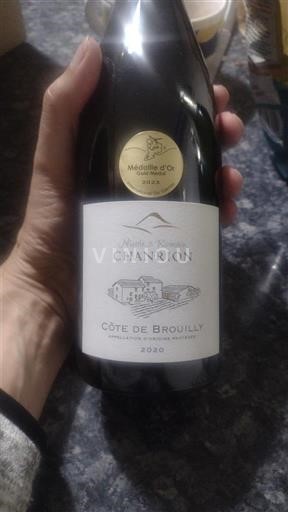 Beaujolais Côte-de-brouilly Chanrion 2020
